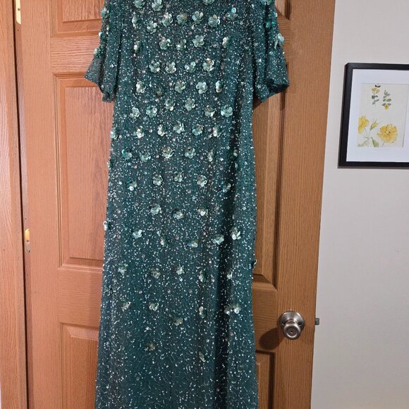 GOWN SEAGREEN ADRANA PAPELL - Picture 1 of 4